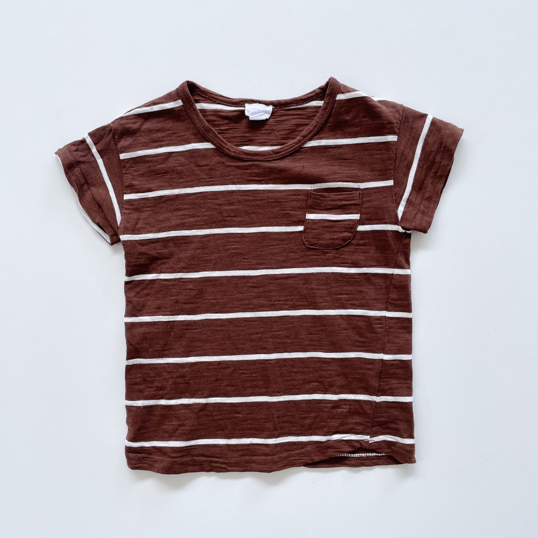 Jamie Kay Organic T-Shirt Brown Stripes (3y)