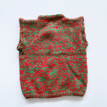 Load image into Gallery viewer, Red/Green Speckled Handmade Vest (5-6y)
