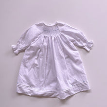 Load image into Gallery viewer, Gorgeous Smocked Cotton Christening Dress (3-6m)
