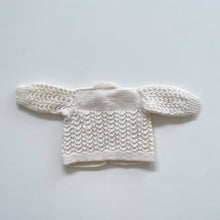 Load image into Gallery viewer, Handmade Wool Cardigan Cream (newborn)
