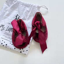 Load image into Gallery viewer, Karibou Victoria Velvet Mary Janes - Cherry Red NWOT (AU3 / 6-12m))

