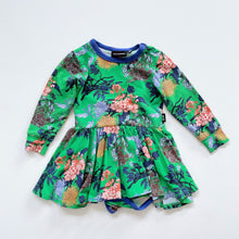 Load image into Gallery viewer, Rock Your Baby L/S Floral Dress with built in Bodysuit (1y)
