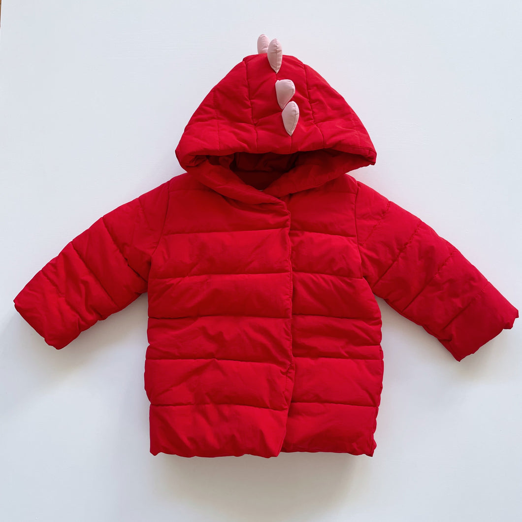 Little Red Dinosaur Puffer Jacket (2y)