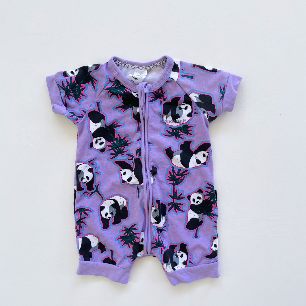 Bonds Wondersuit Shorts Purple Pandas (3-6m)