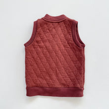 Load image into Gallery viewer, Nature Baby Organic Quilt Vest Maroon (4y)
