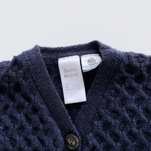 Load image into Gallery viewer, Teeny Weeny Merino Cardigan Navy (1y)
