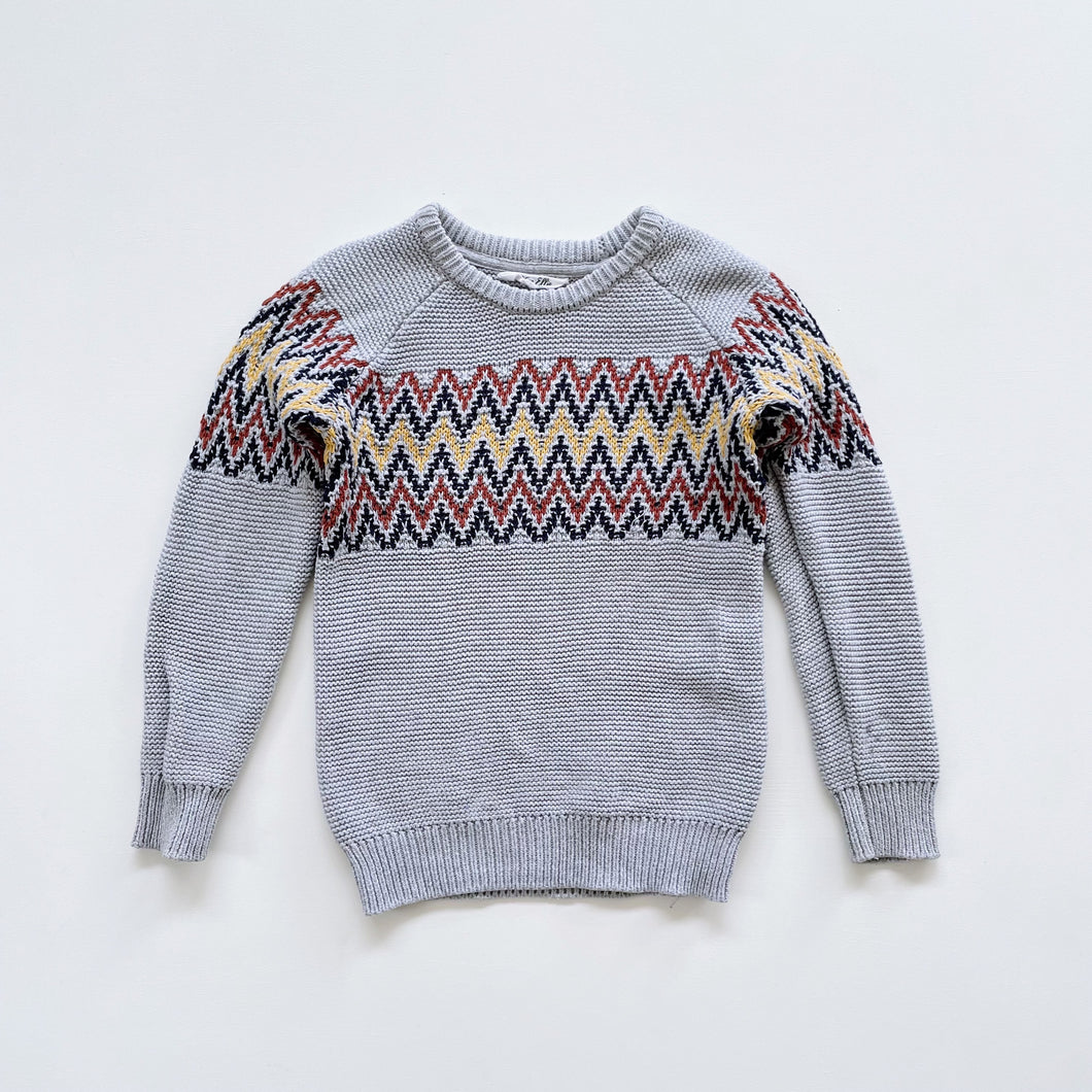Mac & Ellie Cotton Knit Jumper Grey (6-7y)