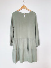 Load image into Gallery viewer, Milkbar Green Tiered Breastfeeding/Maternity Dress (M)
