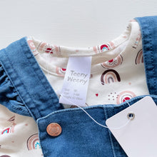Load image into Gallery viewer, Teeny Weeny Top + Overalls NEW (3-6m)
