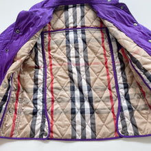 Load image into Gallery viewer, Burberry Lightweight Kindy Quilt Jacket Purple (4y)
