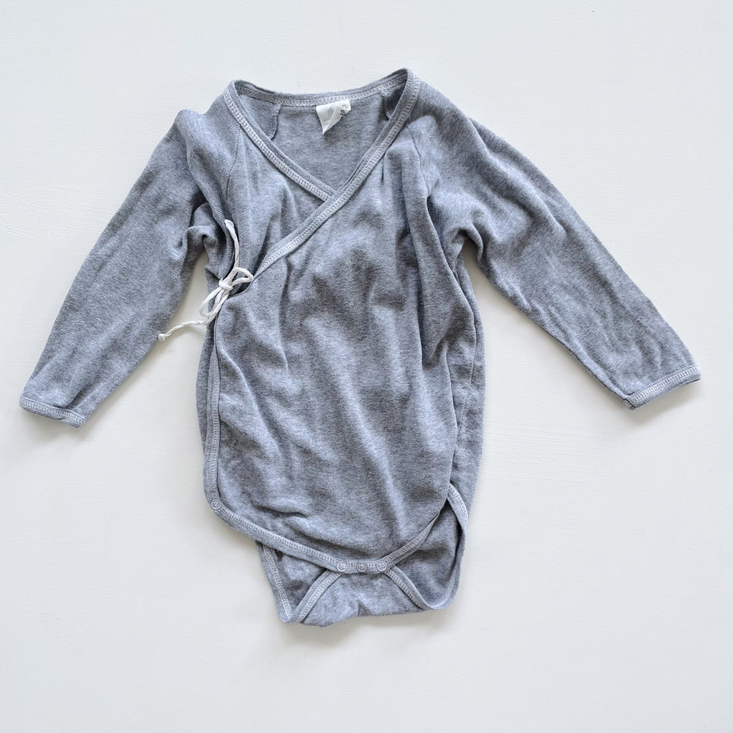 Nature Baby Organic Kimono Bodysuit Grey (1y)