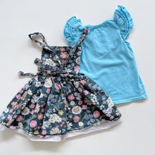 Load image into Gallery viewer, Arlow's Closet Ruffle Blue Tee + Floral Dress (2y)
