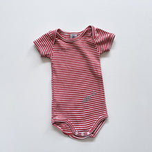 Load image into Gallery viewer, Petit Bateau Red Stripe Bodysuit (3-6m)
