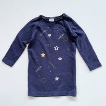 Load image into Gallery viewer, Witchery Stars &amp; Arrows Sweatshirt Dress Navy (5y)
