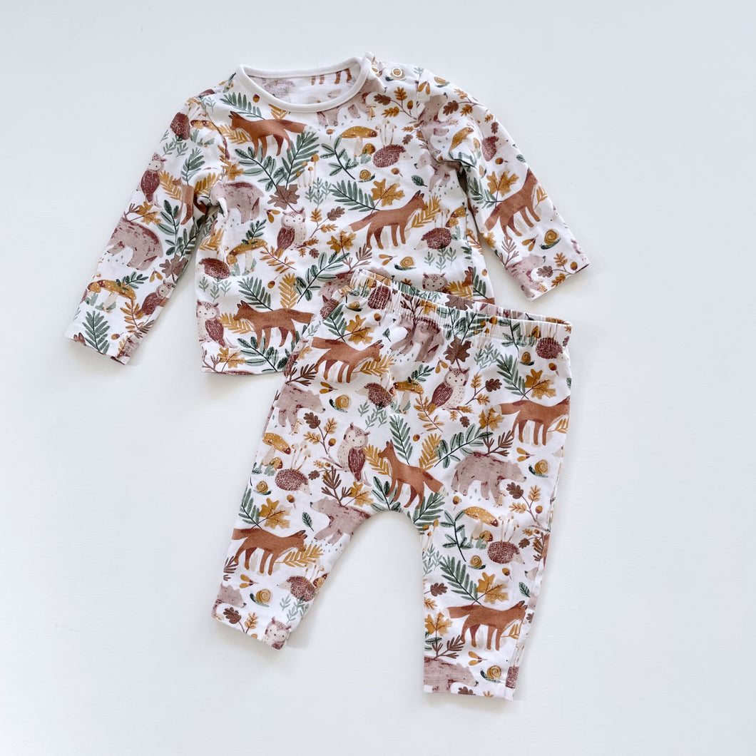 Tu Top + Pants Set Woodlands Friends (3-6m)