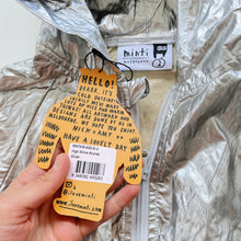 Load image into Gallery viewer, Minti High Shine Anorak Silver Rain Jacket NEW (2y)
