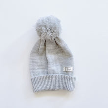 Load image into Gallery viewer, Nature Baby Merino Alpine Pom Pom Beanie Grey (0-6m)
