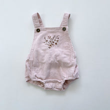 Load image into Gallery viewer, Jamie Kay Cord Romper Pink Embroidered (6-12m)
