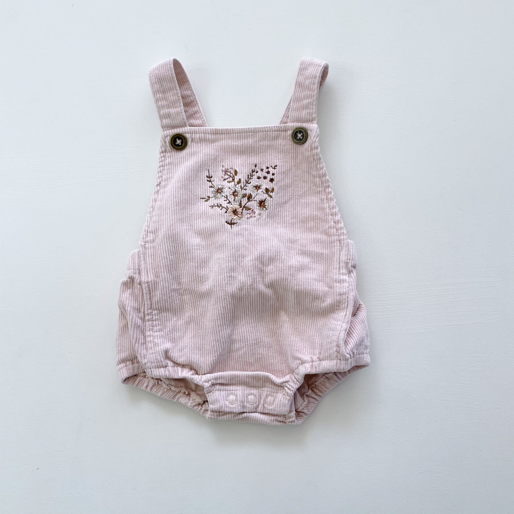 Jamie Kay Cord Romper Pink Embroidered (6-12m)