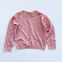 Load image into Gallery viewer, H&amp;M Cotton Knit Leopard Sparkle Print Pink (6-8y)

