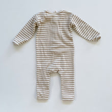 Load image into Gallery viewer, Quincy Mae Organic All-In-One Beige Stripes (3-6m)
