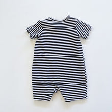 Load image into Gallery viewer, Cotton On Romper Black / White Stripe (6-12m)
