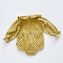 Load image into Gallery viewer, Rock Your Baby Organic Cotton Romper Yellow Dotted NEW (12-18m)
