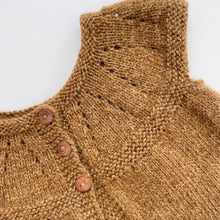 Load image into Gallery viewer, Handmade Wool Vest Tan/Brown Speckled (3y)
