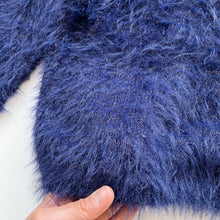 Load image into Gallery viewer, Kiabi Fluffy Jumper Navy/Sparkles (3-4y)
