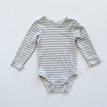 Load image into Gallery viewer, Jamie Kay Pima Cotton L/S Bodysuit Stripes (2y)
