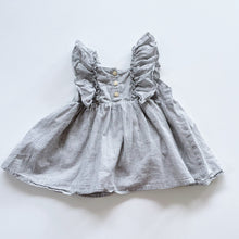 Load image into Gallery viewer, Jamie Kay Organic Frill Top Fine Grey Gingham (2y)
