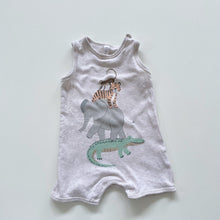 Load image into Gallery viewer, Dymples Safari Romper Organic Cotton Oatmeal (6-12m)
