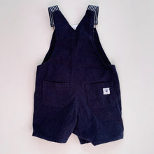 Load image into Gallery viewer, Teeny Weeny Shortalls Navy/Monster (6-12m)
