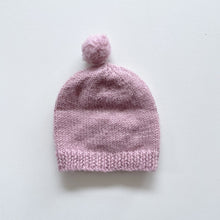 Load image into Gallery viewer, Handmade Lambswool Hat Pink (0-3m)
