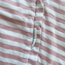 Load image into Gallery viewer, Woolbabe Org Cotton/Merino Sleeveless Sleeping Suit Pink Stripes Duvet Weight (3y)
