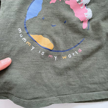 Load image into Gallery viewer, Dymples Mummy Is My World L/S Tee Green (6-12m)
