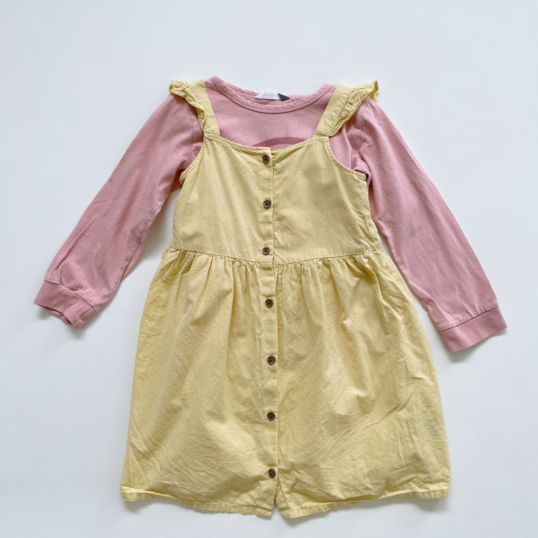 Pink Top + Yellow Dress Bundle 2x (6-7y)