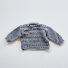 Load image into Gallery viewer, Gorgeous Handmade Lambswool Cardigan Grey (newborn)
