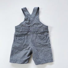Load image into Gallery viewer, JoJo Maman Bébé Stripe Overalls (3-6m)

