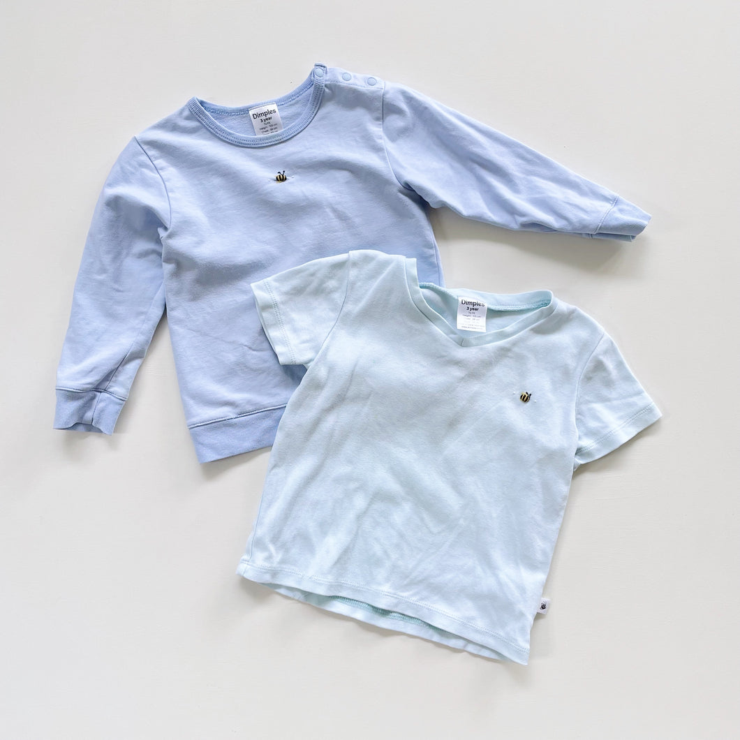 Dimples Organic Blue Kindy Bundle 2x (3y)
