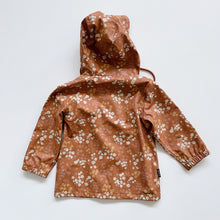 Load image into Gallery viewer, Crywolf Orange Floral Rain Jacket (4y)
