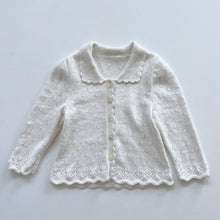 Load image into Gallery viewer, Stunning Handmade Lambswool Knit Cardigan Cream (2y)
