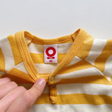 Load image into Gallery viewer, Katvig Organic Onesie Yellow Stripes (0-3m)
