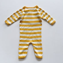 Load image into Gallery viewer, Katvig Organic Onesie Yellow Stripes (0-3m)
