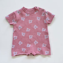 Load image into Gallery viewer, Olas Mini Knit Romper Pink Floral (6-12m)
