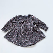 Load image into Gallery viewer, Jamie Kay Organic L/S Dress Fine Cord Dark Floral (1y)
