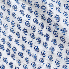 Load image into Gallery viewer, Handmade Cotton Dress w/ Delftware Floral Pattern (6y)

