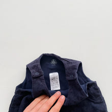 Load image into Gallery viewer, Petit Bateau Lined Cord Overalls Navy Blue (0-3m)
