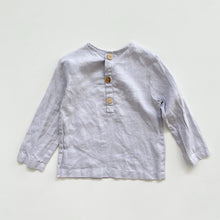 Load image into Gallery viewer, Handmade Linen Long Sleeve Top Pale Lilac (3-4y)
