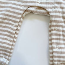 Load image into Gallery viewer, Quincy Mae Organic All-In-One Beige Stripes (3-6m)
